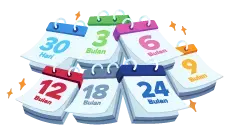 Bayar dalam 30 hari atau Cicilan 3/6/12/18/24 bulan tanpa DP